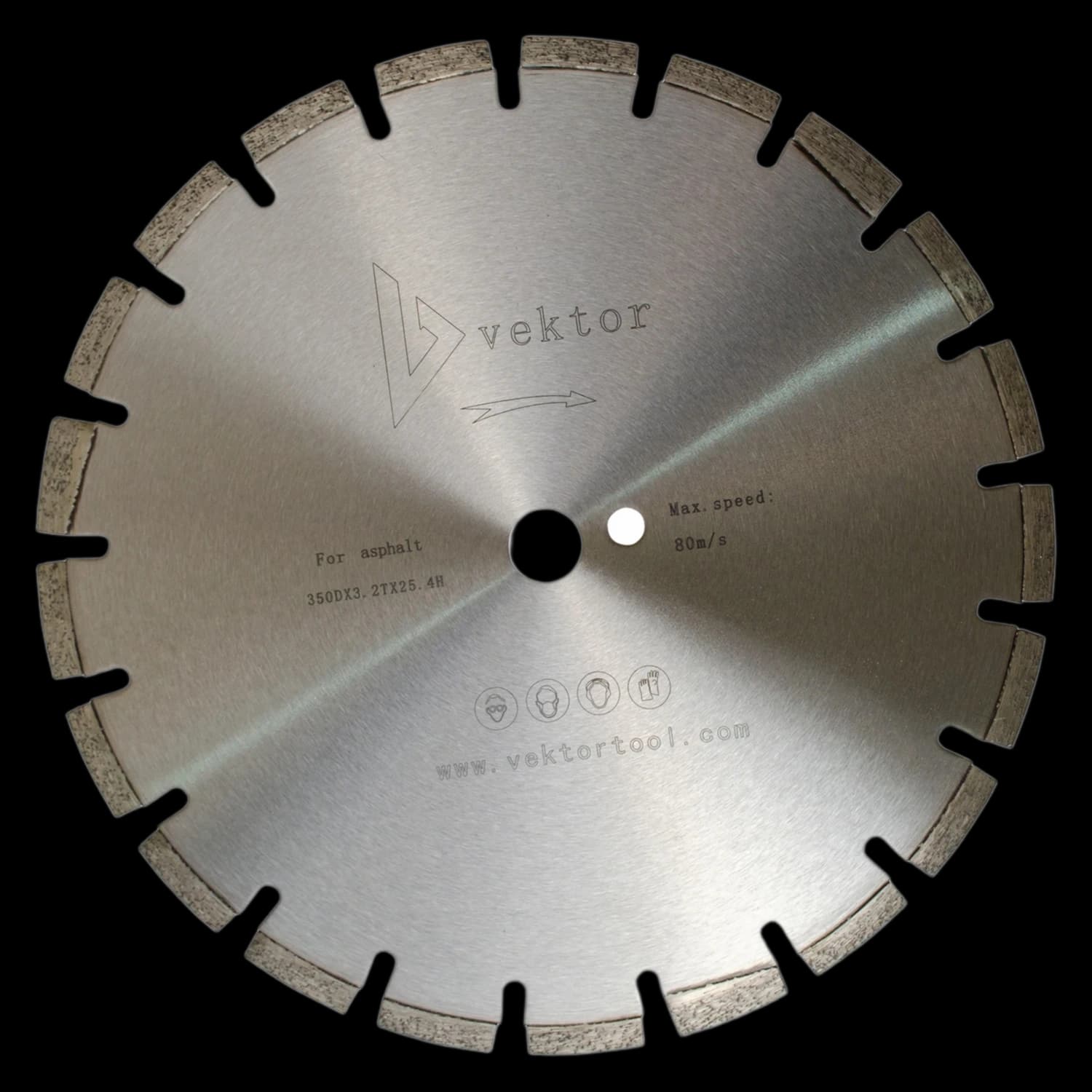 Алмазный диск по асфальту к швонарезчику Vektor VFS-350 (А/B)